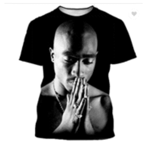 2 Pac T-shirt close up
