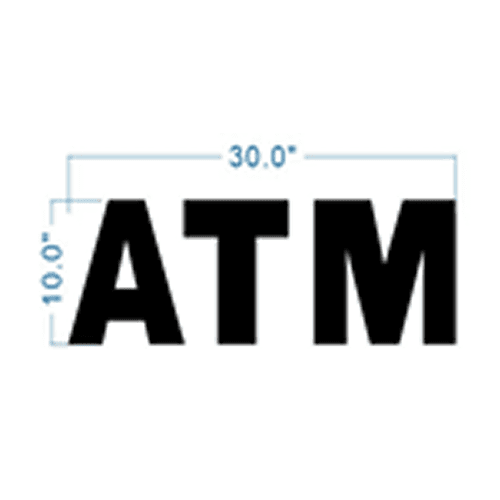 ATM Sign 30*10inch