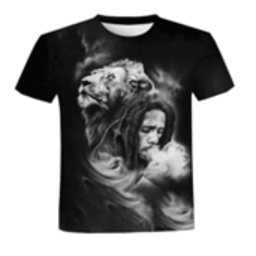Bob Marley T-shirt black smoke