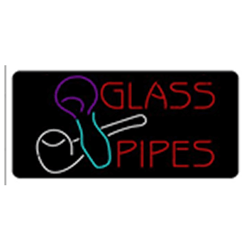 Glass Pipes Sign 35*17.5inch