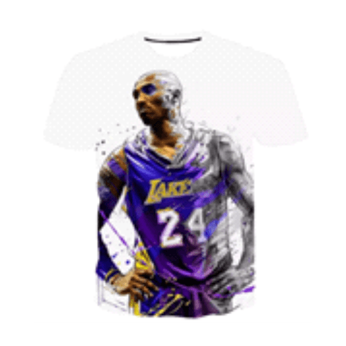 Kobe Bryant T-shirt white and purple