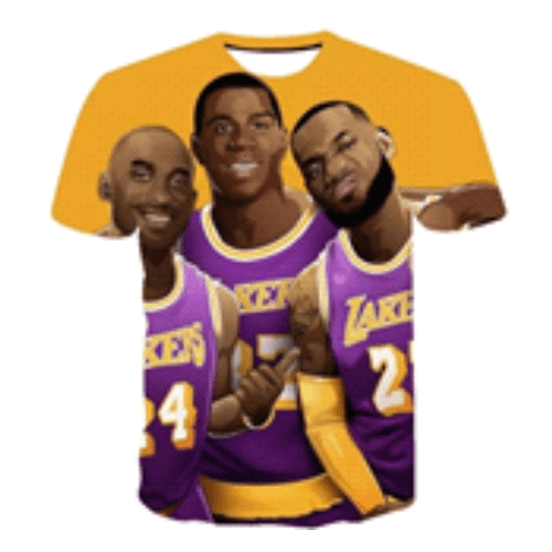 Kobe Bryant T-shirt with teammates